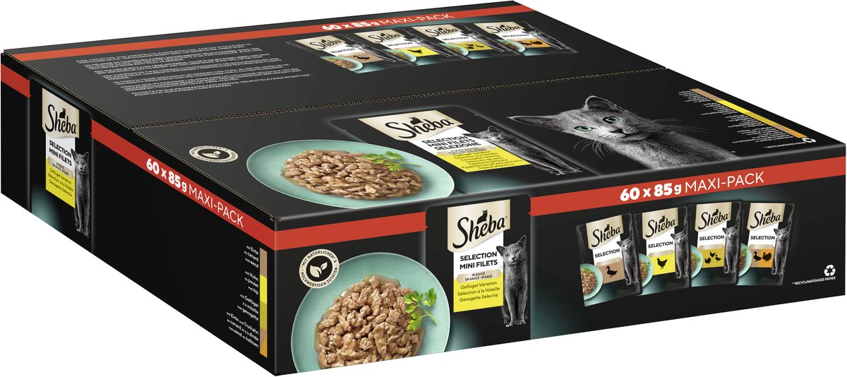 Sheba Pouch in saus Gevogelte 60*85g 1x1