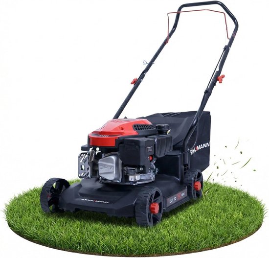 STAHLMANN Benzine Grasmaaier BR390 - 4,0PS (2,9kW) 127ccm, 39cm maaibreedte, mulchen, maaihoogteverstelling, compact ontwerp, 35L grote opvangmand