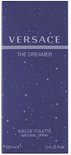 Doosje Versace The Dreamer Eau de Toilette Natural Spray 100 ml met blauwe, sterrenhemel print.