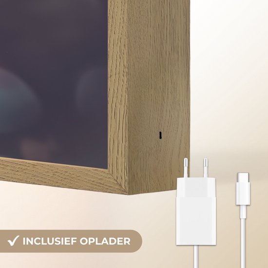 Nachtlampje 90x60 cm - Kinder lamp - Zeepaardje - Onderwater - Zeedieren - Oceaan - Tafellamp kinderkamer draadloos - Slaapkamer lampje - Bedlamp kinderen - Kinderlampje - Wandlamp babykamer - Nachtlampjes van OnlyWow — afbeelding 5