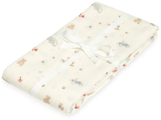Cam Cam Copenhagen Swaddle - Vintage Toys - 120 x 120 cm van Cam Cam Copenhagen — afbeelding 2