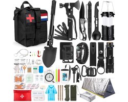 Compleet Noodpakket - Survival Kit - 250 delig - Overlevingspakket - Voor thuis & Outdoor - Rampenrugzak - Stroomuitval - Noodsituaties
