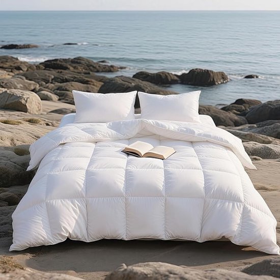 Donzen dekbed 200x200 cm - Allergeenvrij en ademend - Biologisch katoen