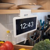 Onder Kast Houder Geschikt voor Google Nest Hub – Zonder Boren – Onderbouw Beugel – Kabelmanagement – Wit