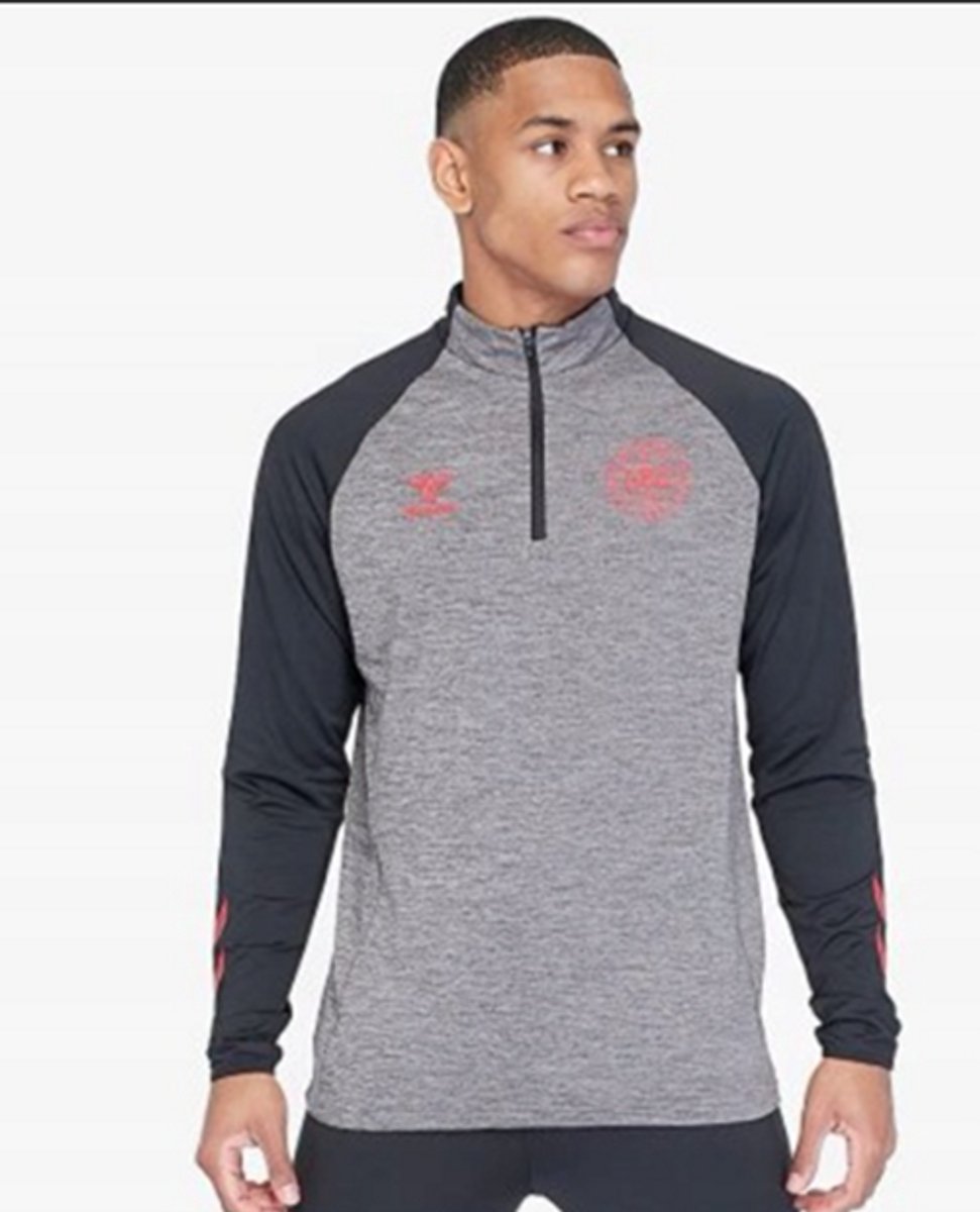 Hummel - Sportshirt - Lang Mouw - Maat XL - Grijs/Zwart
