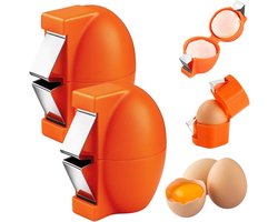 Luxe Eierkraker Tool - One-Click Ei-opener - RVS Ei-kraker zonder Schaalresten - Veilig & Snel Eieren Scheiden - Ideaal voor Bakken en Koken - Handige Keukengadget
