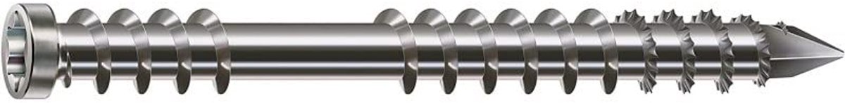 Houtschroeven - Roestvrij Staal - Exotisch Hout - A2 Kwaliteit - 5 x 60 mm