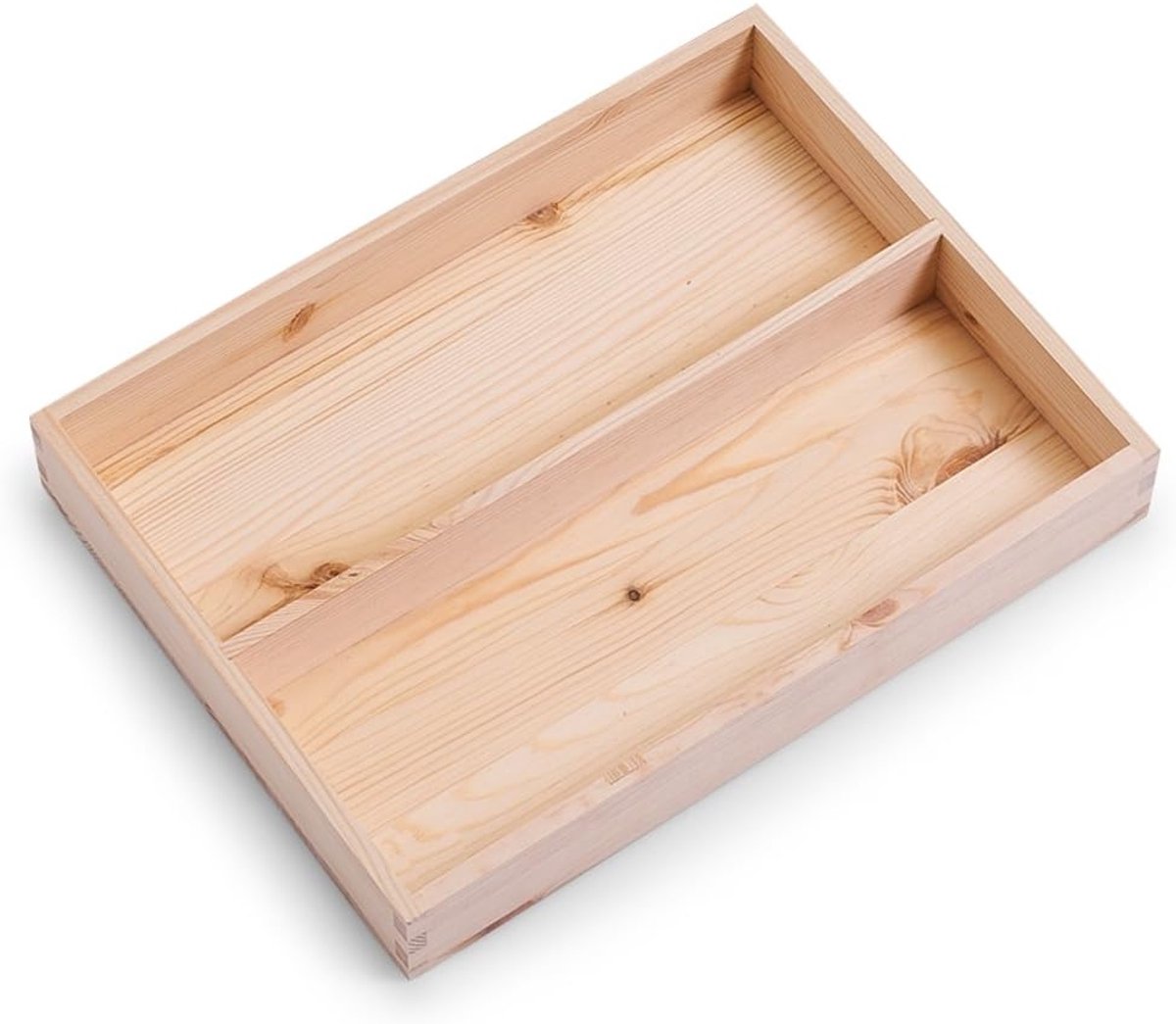 Tablet Inzetstuk - Keuken Organizer - Hout Bewerken - Natuurlijk Grenen Hout - 36x27x5 cm - Naturel