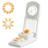 AMJO Premium Eiersnijder 2-in-1 - Multifunctioneel - Vaatwasser Bestendig - Roestvrij Staal - Wit