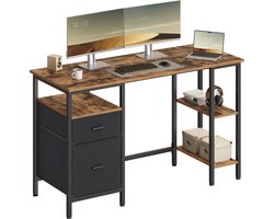 VASAGLE - Bureau - Met 3 Opbergvakken - 2 Lades - Modern Design