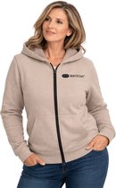 Verwarmde Hoodie - Vrouwen | Verwarmd Vest | Dual Heating | Beige | Incl. twee powerbanks | M