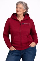 Verwarmde Hoodie - Vrouwen | Verwarmd Vest | Dual Heating | Bordeauxrood | Incl. twee powerbanks | M