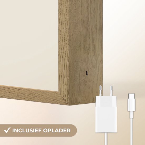 Nachtlampje 30x40 cm - Kinder lamp - Dino - Quote - Dinosaurus - Beige - Tafellamp kinderkamer draadloos - Slaapkamer lampje - Bedlamp kinderen - Kinderlampje - Wandlamp babykamer - Nachtlampjes van Merkloos — afbeelding 5