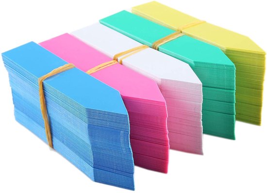 100 stks Plant Naam Tag Plastic Plant Labels Bloem Plant Zaad Tag Herbruikbare Label Marker Tuin Plant Labels:(Rood