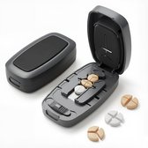 Namajunas - Pillensnijder kleine pillen en grote pillen - Pillenvergruizer met verstelbare sleuf - 1/2 1/3 1/4 Even Splitsen voor Ovale Lange Tabletten & Vitaminen - Meerdere pillen snijden - Verborgen roestvrijstalen mesje