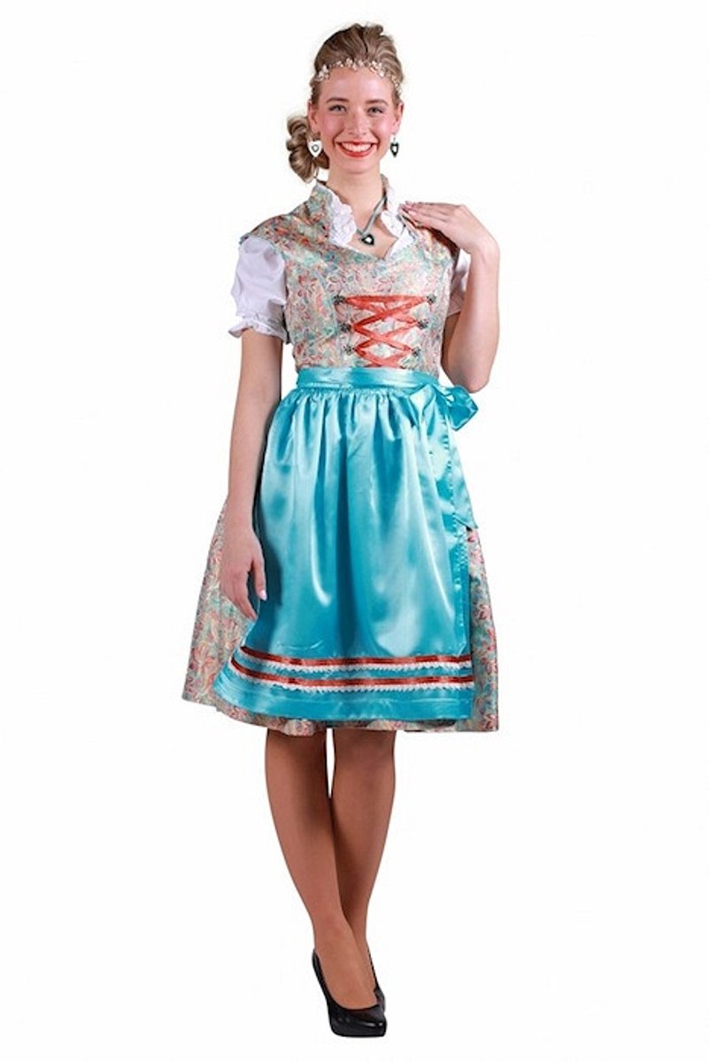 Dirndl Janna Volwassenen Vrouwen Blauw Oktoberfest Maat 36