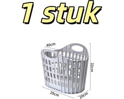 1 set - Opvouwbare wasmand - Slaapkamer - Badkamer - Opbergmand voor vuile was - Geschikt voor opbergen, grote capaciteit, openbare badkamer - 40*20*32 cm - grijs