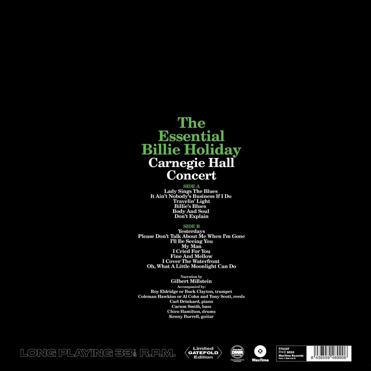 The Essential Billie Holiday Carnegie Hall Concert Recorded Live