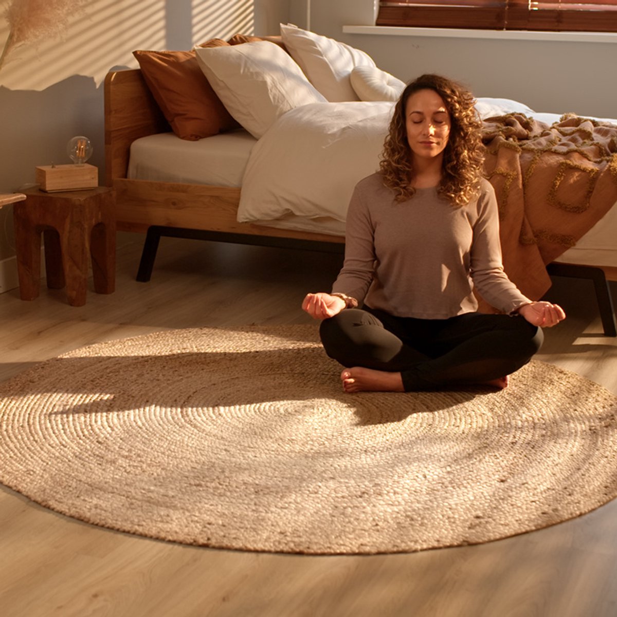 NATURL. Jute vloerkleed - Fair Rond Naturel - Ø 100cm