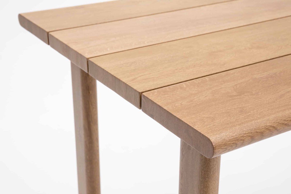 Sens-Line Table de bar Santiago 140cm Aluminium aspect bois