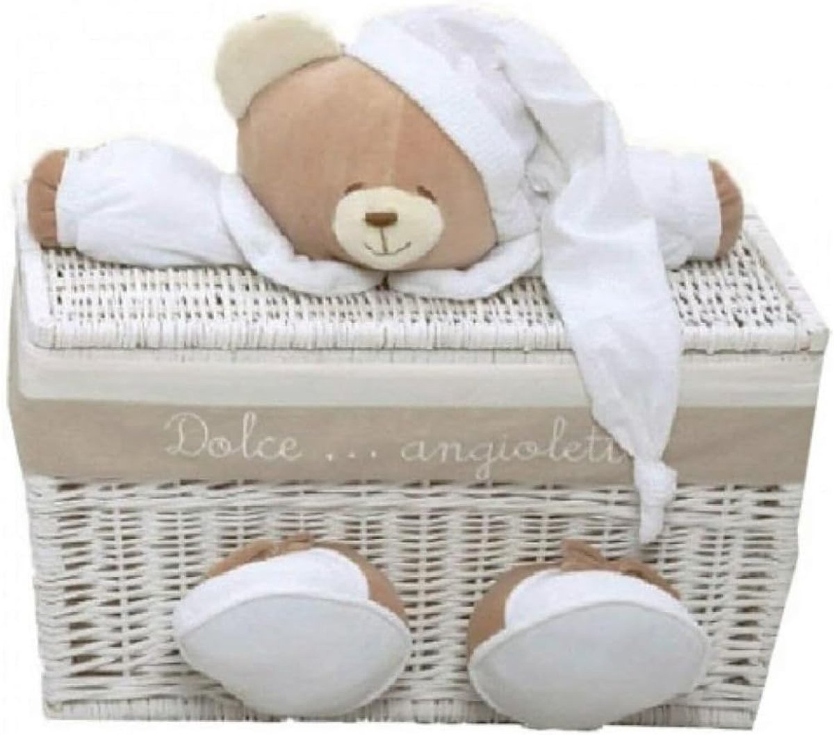 Middelgrote Kist - Opbergdoos Speelgoed - Nette Kinderkamer - Met Wielen - 68x39x38 cm - Wit