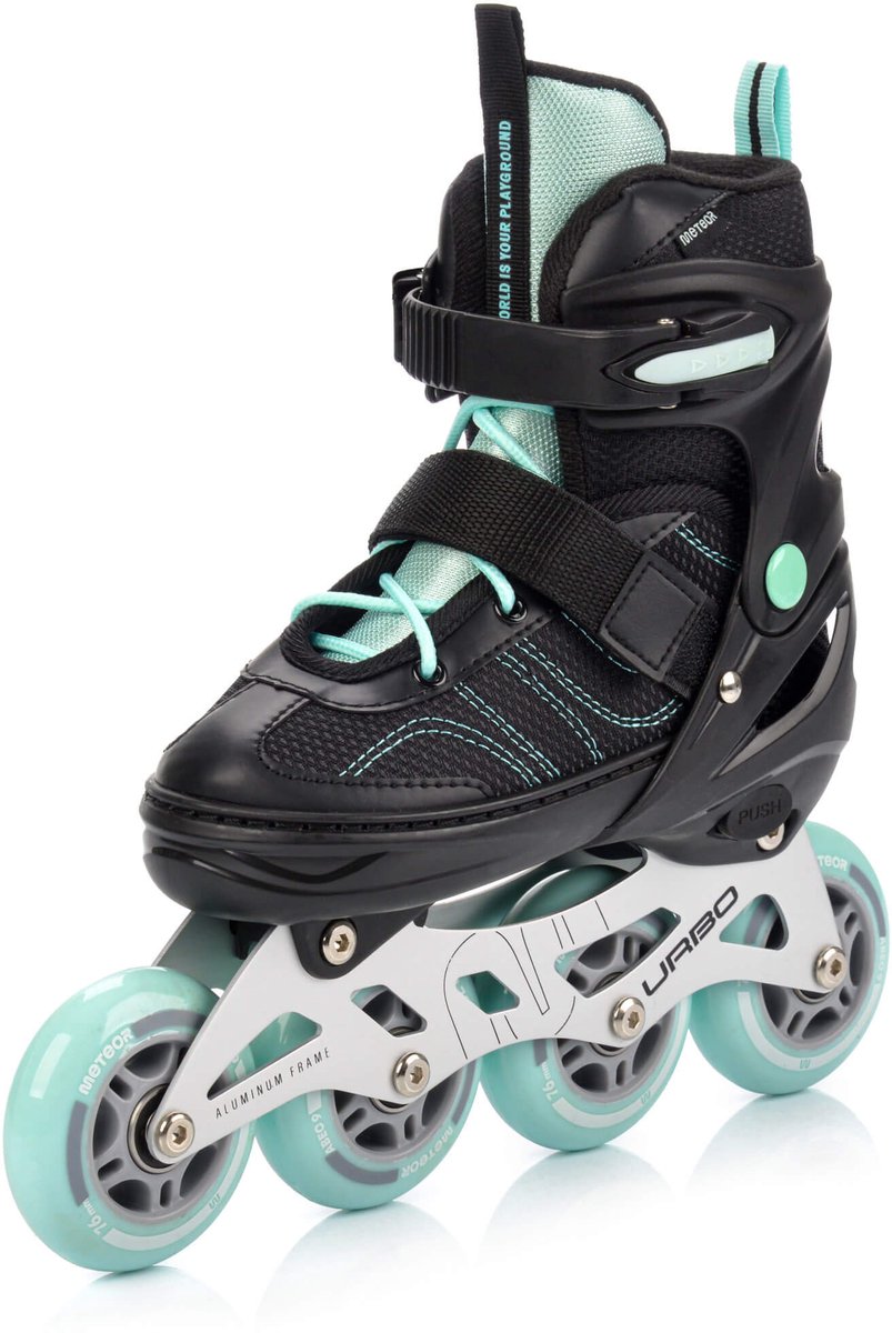 Meteor Inlineskates Urbo – Verstelbaar ABEC-9 Met rem Zwart