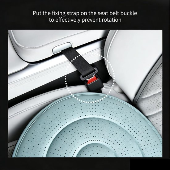 Draaikussen voor in de Auto - 360° Draaibaar Auto Zitkussen - Draaikussen Autostoelzitting - Instaphulp Auto - Uitstaphulp Auto - Antislip Basis - Groen van Merkloos — afbeelding 3