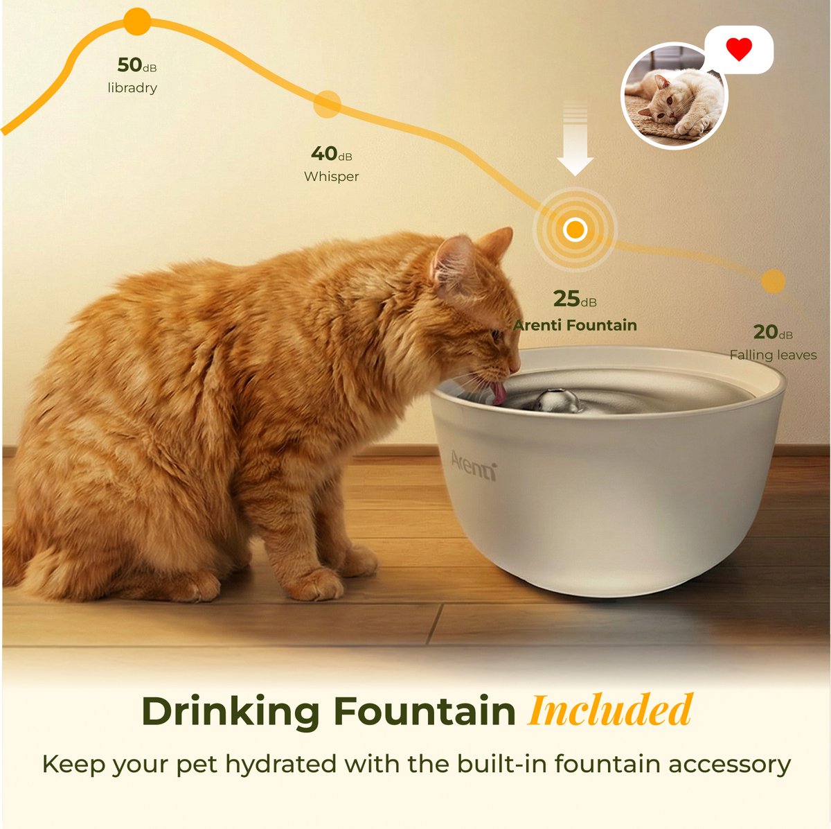 Arenti Petfeeder2 64GB Automatische Voerbak 4L Met Beweegbare Camera - 3MP (2K) Met Night Vision thumbnail 2