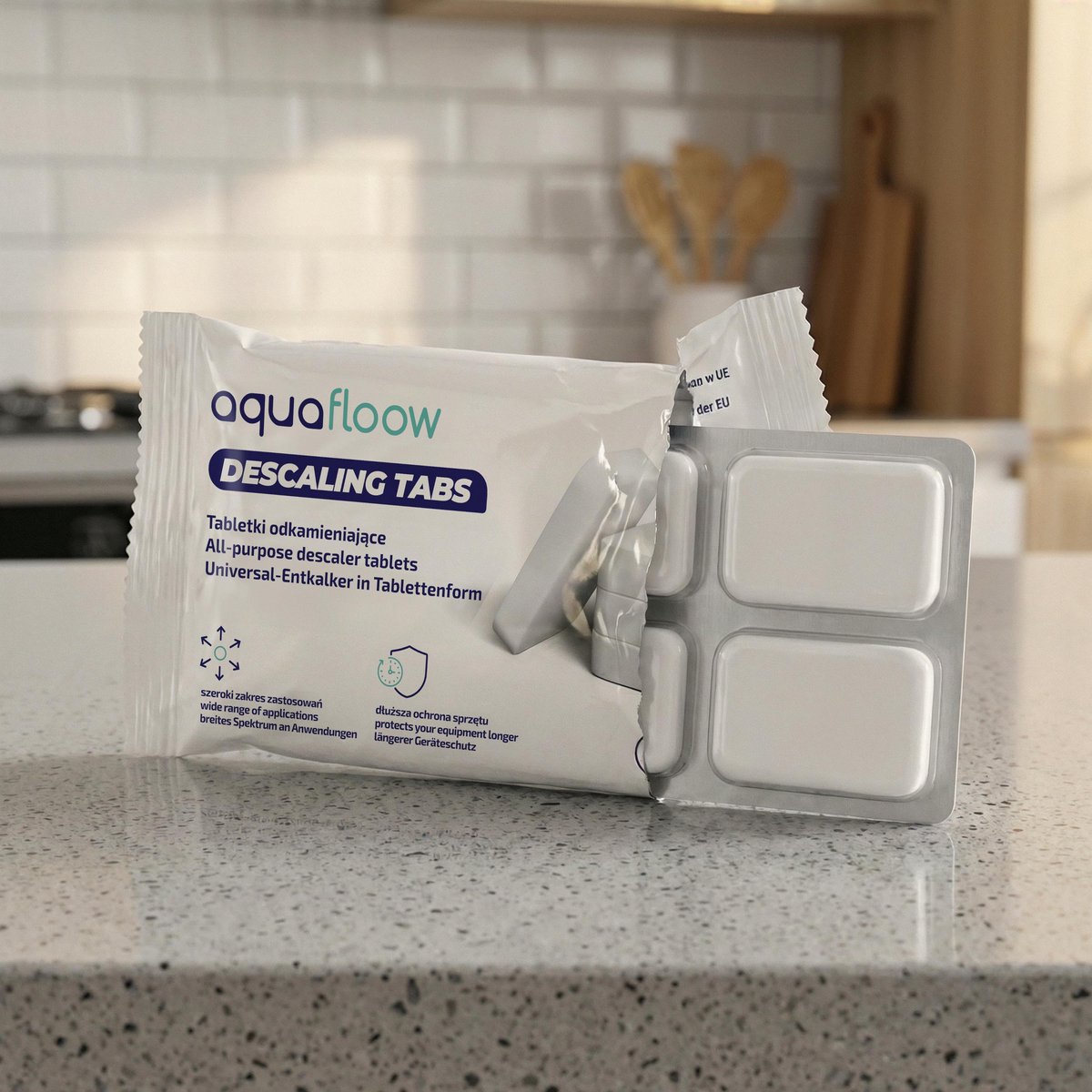 AquaFloow Ontkalker - Ontkalkingstabletten 2-in-1 - Universeel - voor Koffiemachine en Waterkoker - 4 stuks (4 x 14 g) — afbeelding 2
