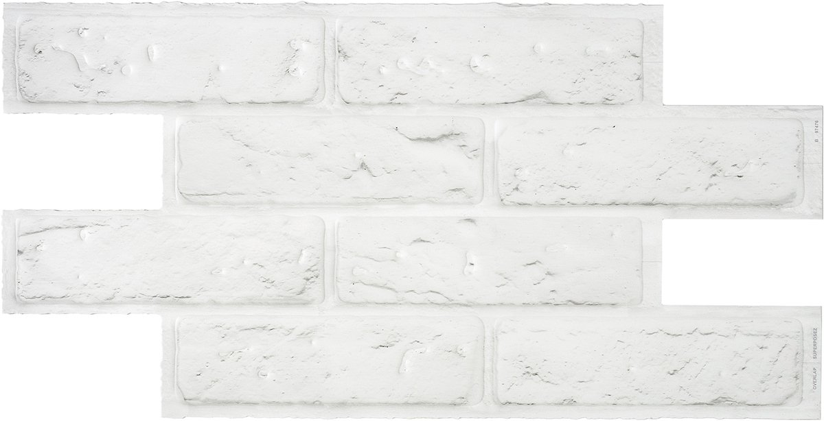 Smart Tiles Zelfklevende keuken achterwand voor keuken en badkamer Brik witte baksteen 2 54,05cm x 27,58cm