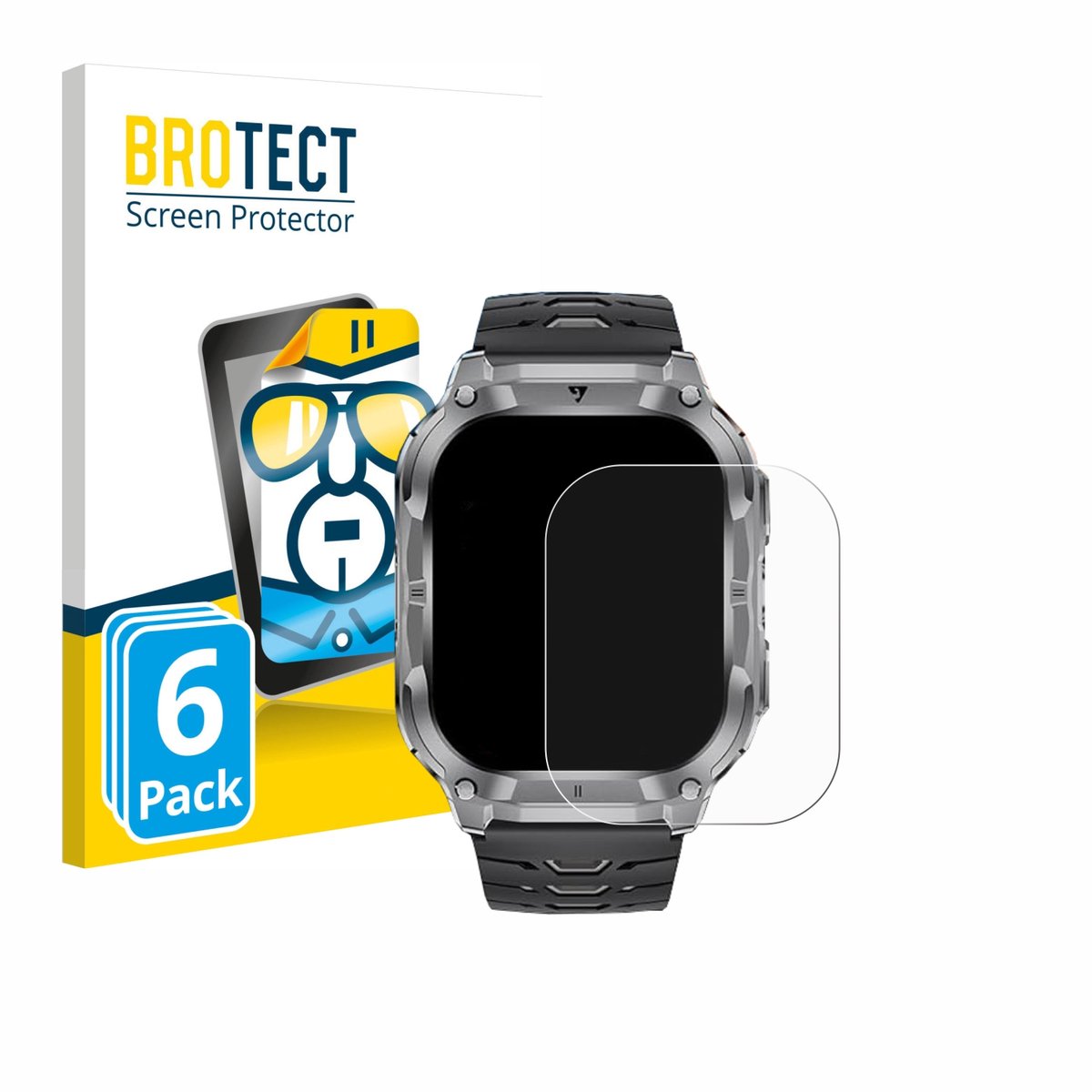 BROTECT - Screenprotector voor LIGE EF22 2" - Folie Beschermfolie transparant 6 Stuks