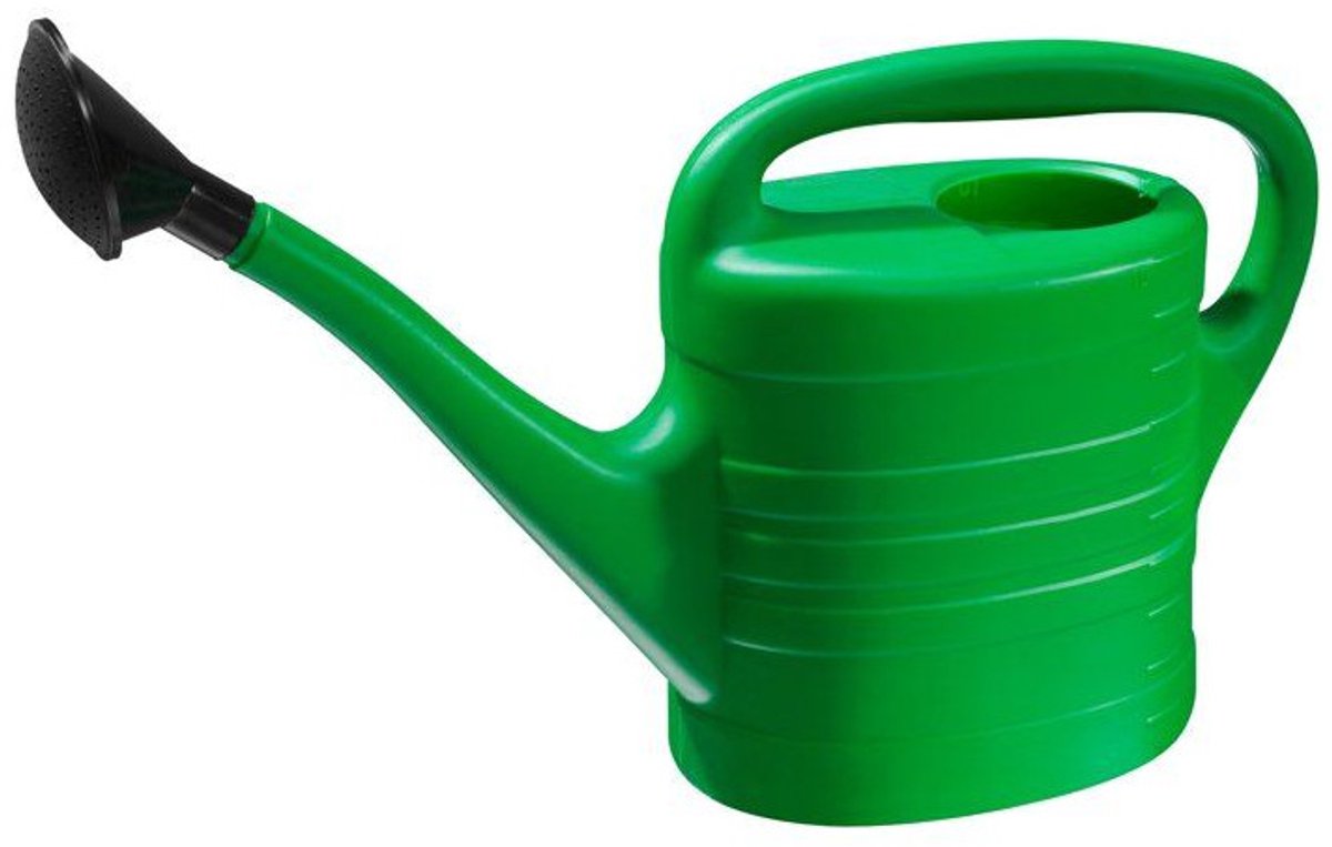 Nature - Gieter 10L - Kunststof - groen - met broeskop/sproeikop - tuinplanten gieter