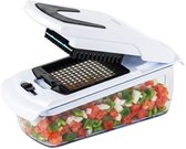 Mandoline Groentesnijder Set met Opvangbak – Groentehakker – Blokjessnijder – Julienne Snijder – Uiensnijder – RVS Messen – Groente Chopper met 8 Snijbladen – Keukensnijder
