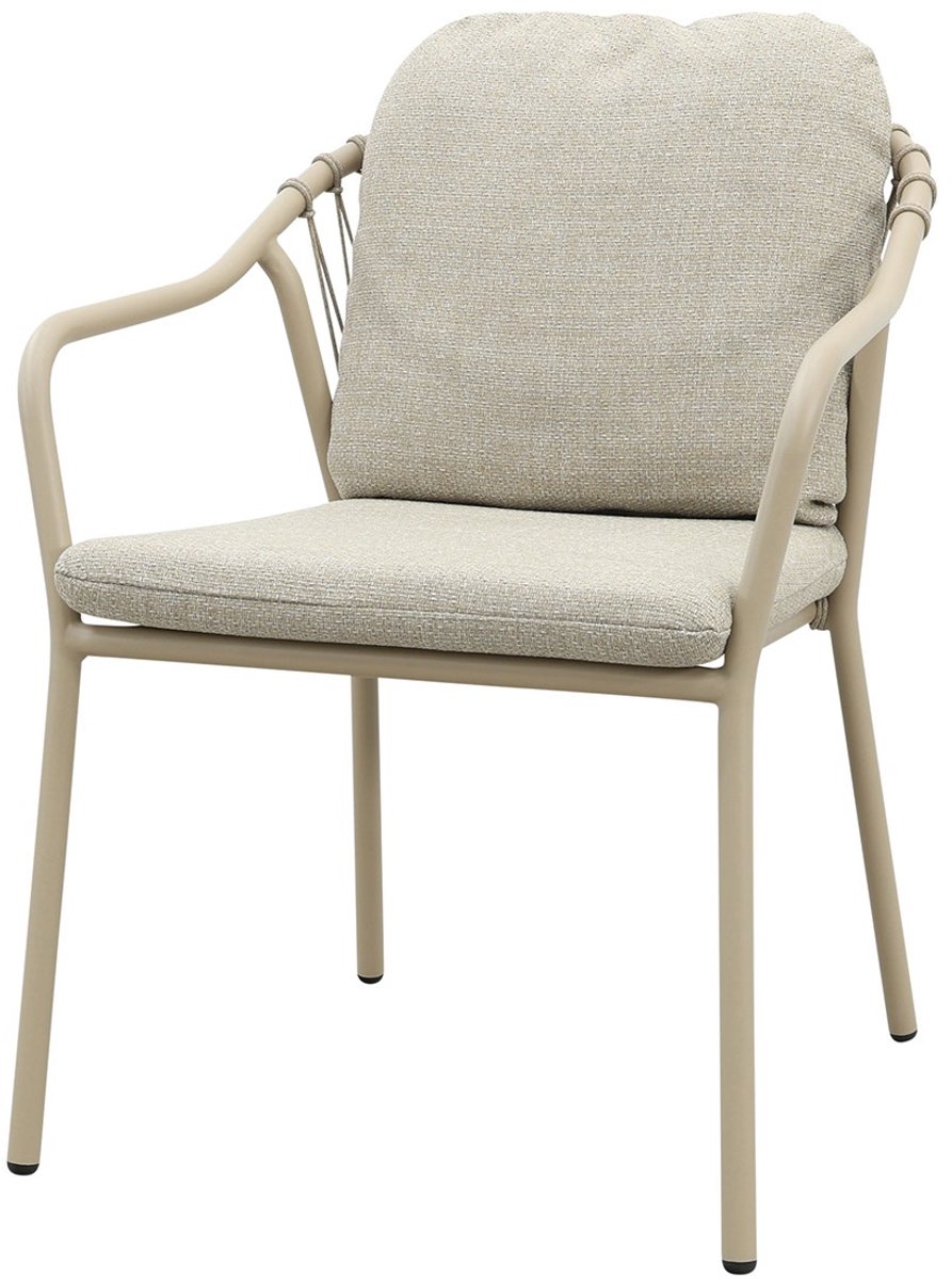 Pisa rope dining tuinstoel - Latte