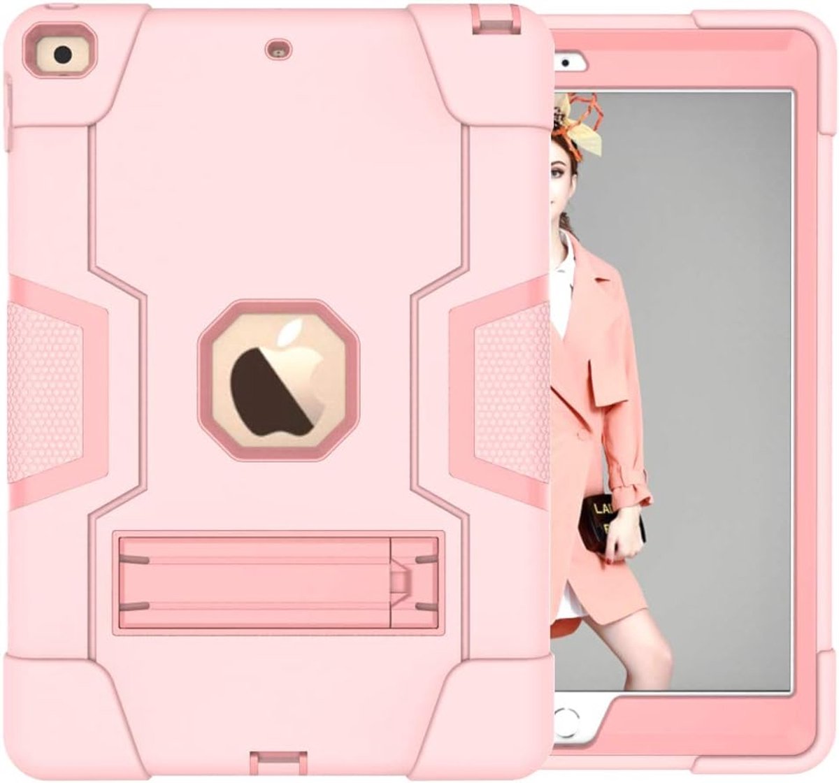 Tablethoes geschikt voor Apple iPad 9.7 inch (2017 / 2018) & iPad Pro 9.7 inch – Roze – Met standaard