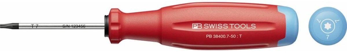 PB Swiss Tools SwissGrip EVO Torx Schroevendraaier T7x50mm