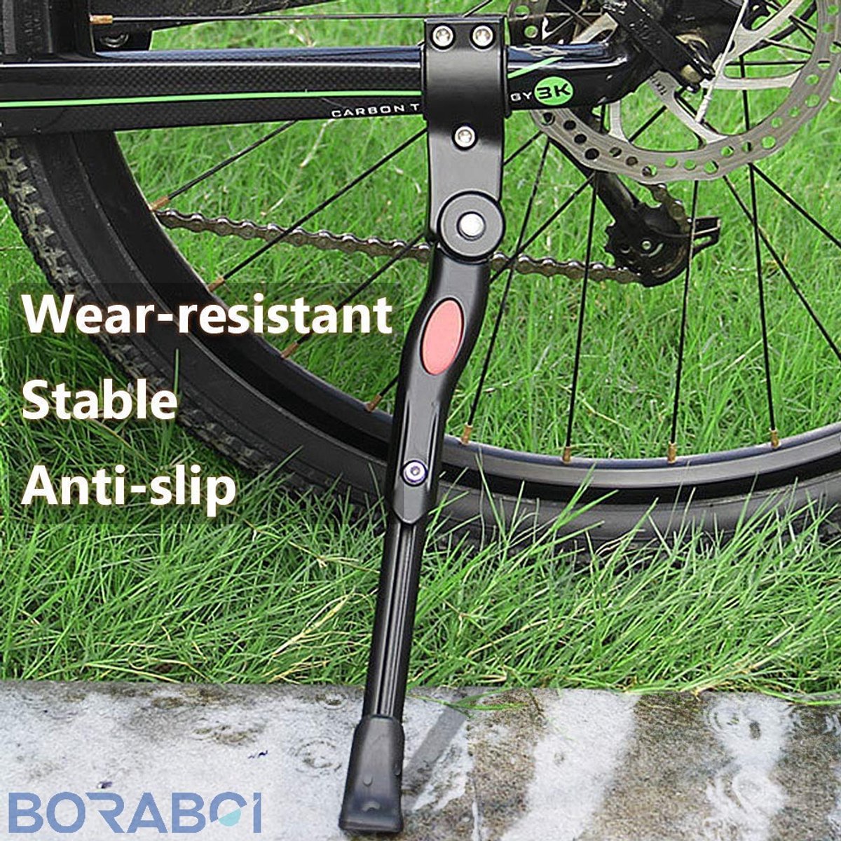 Fietsstandaard - Aluminium - Verstelbaar - Zwart