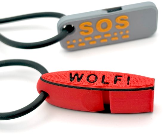Zweeds Anti wolf fluitje - Set van 2 stuks - Sleutelhanger - Zeer luid
