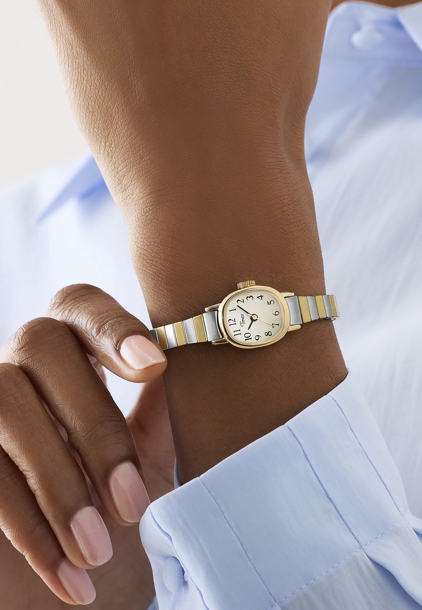 Timex Cavatina Mini Quartz Analoog Horloge Tweetoon Kast: 100% Roestvrij Staal | Armband: 100% Roestvrij Staal 17 mm TW2Y66900AJ