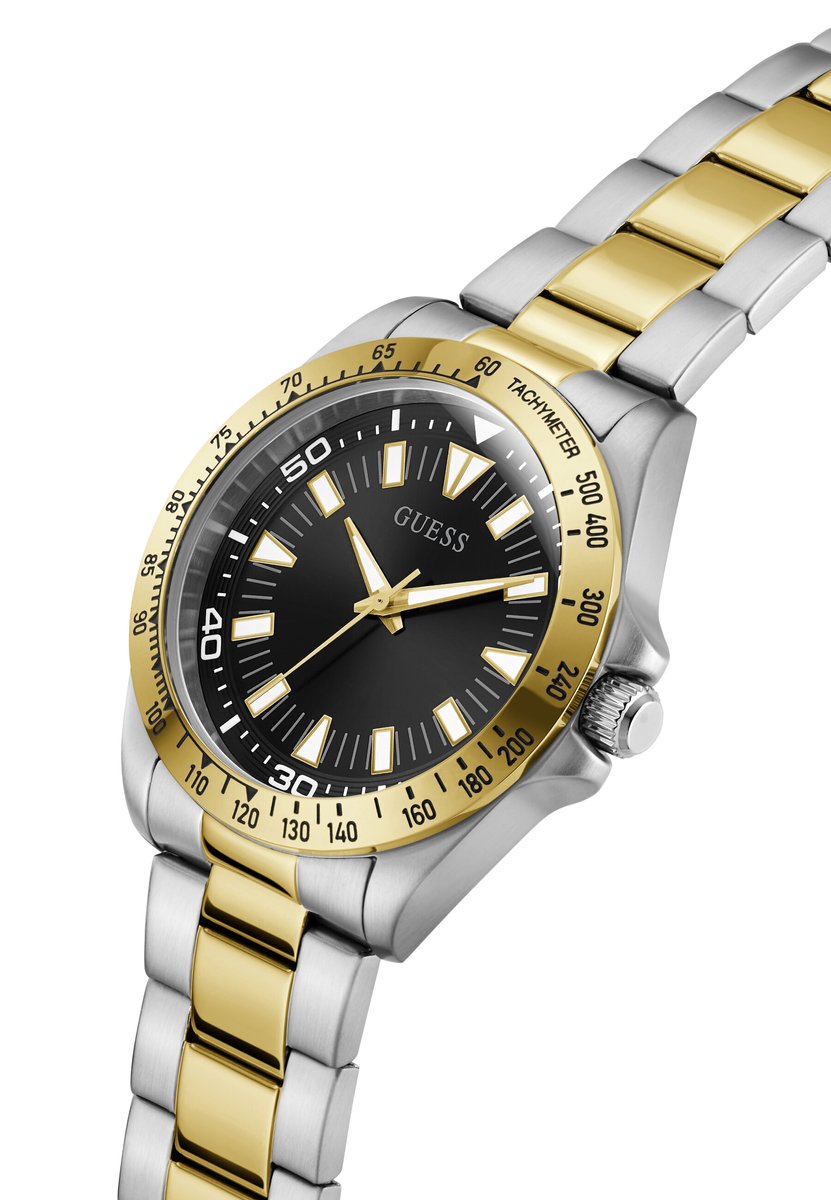 Guess Neo Quartz Analoog Horloge Tweetoon Kast: 100% Roestvrij Staal | Armband: 100% Roestvrij Staal 42 mm GW1064G3, GW1064G4