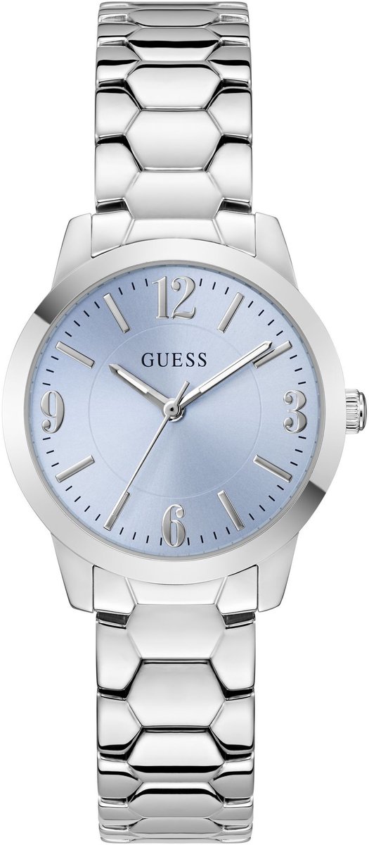 Guess Winni Quartz Analoog Horloge Zilveren Toon Kast: 100% Roestvrij Staal | Armband: 100% Roestvrij Staal 34 mm GW1028L1, GW1028L2