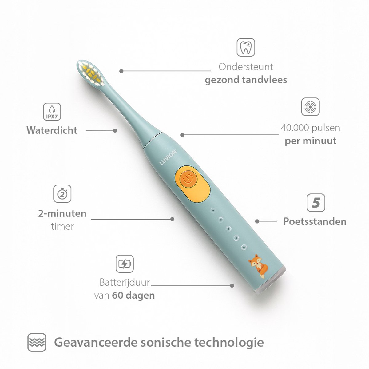 LUVION 500S Elektrische Tandenborstel met 5 Poetsstanden - afbeelding 2