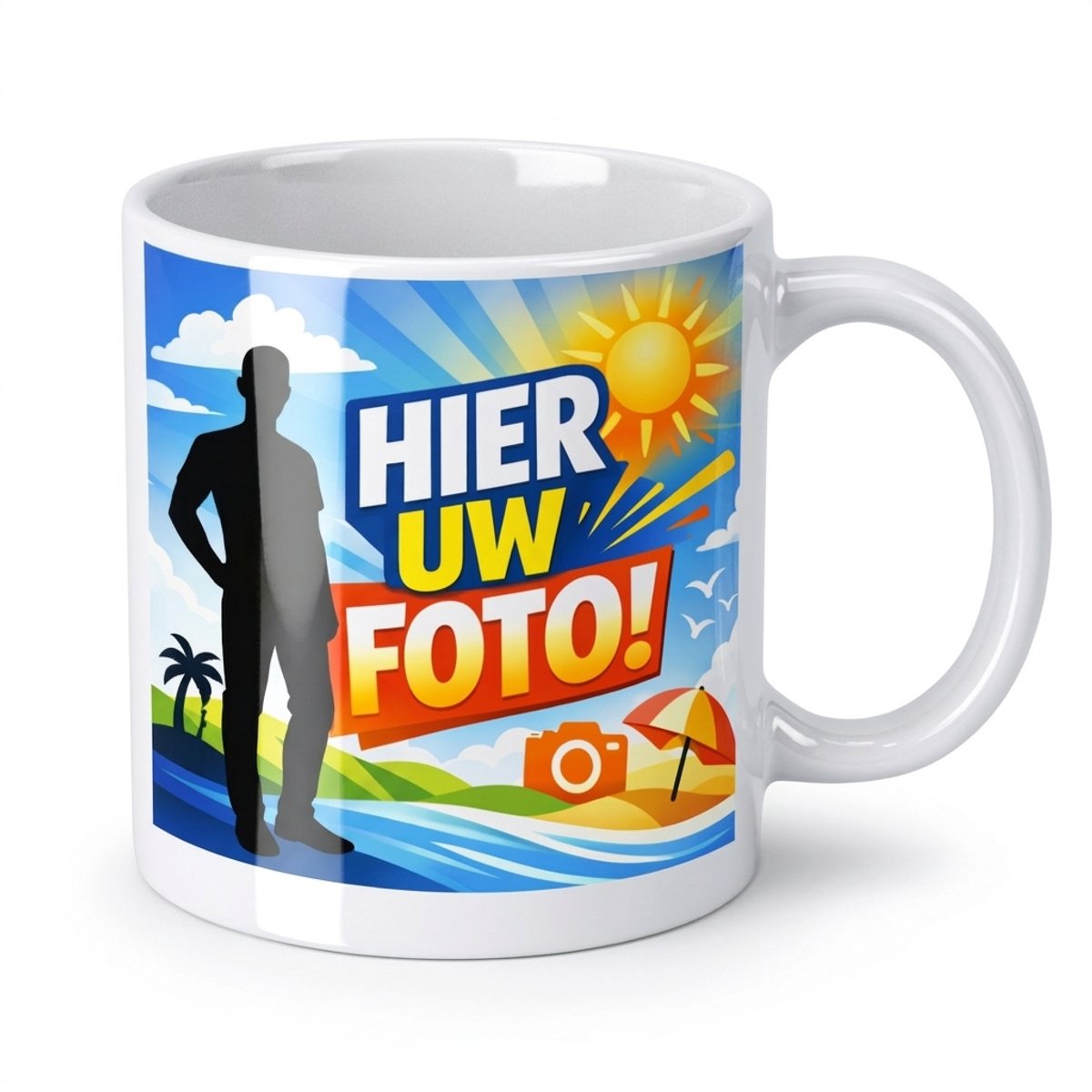 Gepersonaliseerde fotomok - mok met eigen foto - persoonlijk cadeau voor elke gelegenheid Magische mok met eigen foto – Gepersonaliseerde mok – Uniek cadeau
