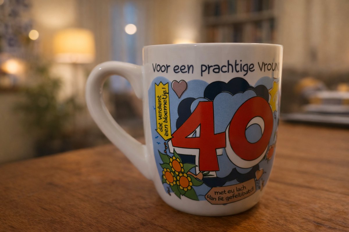 40 Jaar Mok – Voor een Prachtige Vrouw – Grappige Verjaardag Mok