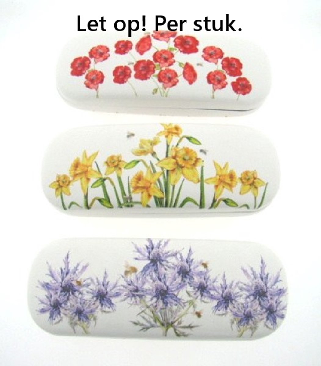 Lesser & Pavey brillenkoker bloemen – Met doekje – Assorti