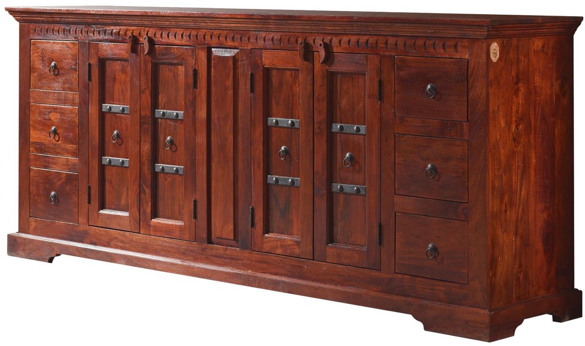MASSIVMOEBEL24.DE dressoir OXFORD #414 donkerbruin 212 x 93 x 50 cm
