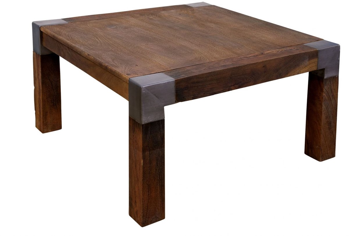 MASSIVMOEBEL24 .DE AMSTERDAM #19 salontafel bruin gelakt Massief hout mango 85x85x45 cm (BxTxH)