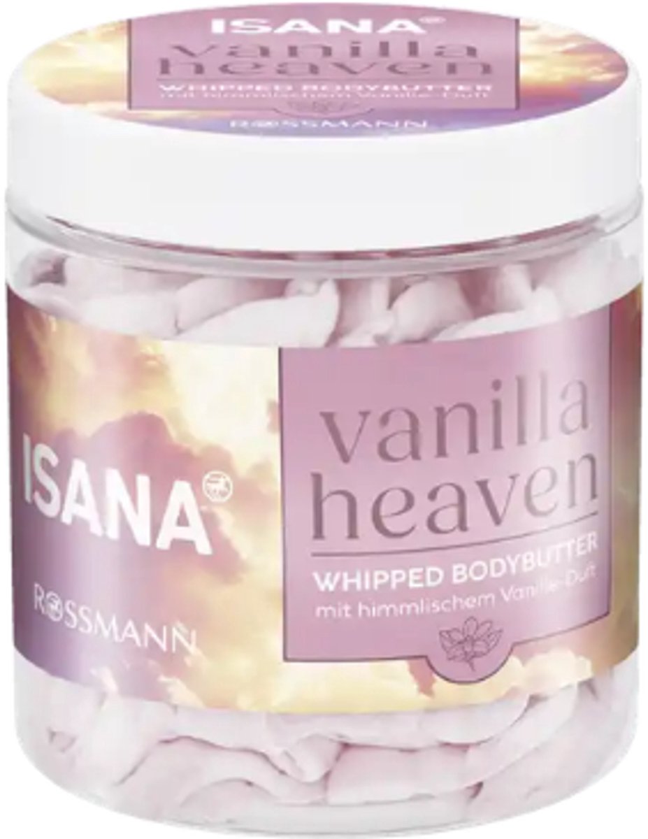 Isana Whipped Bodybutter - Vanilla Heaven | 1x 100 g - Hemelse Vanille - Bodylotion | Luchtige formule, moeiteloze verzorging