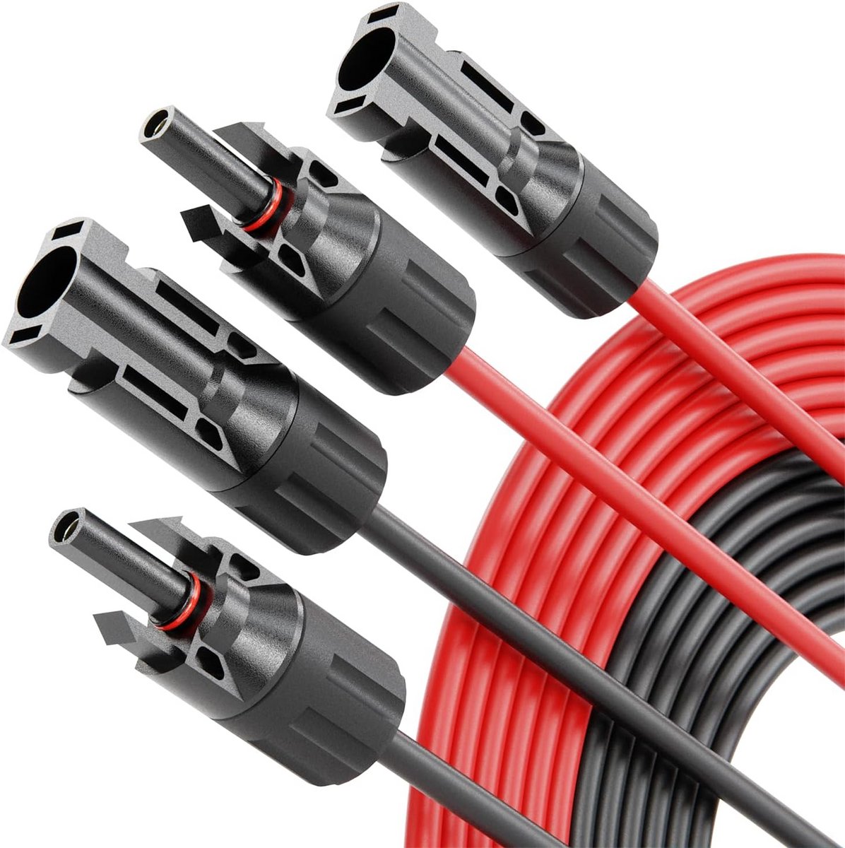 Zonnekabel 6 mm², 10 m - UV-bestendige Kabel voor Fotovoltaïsche Installaties