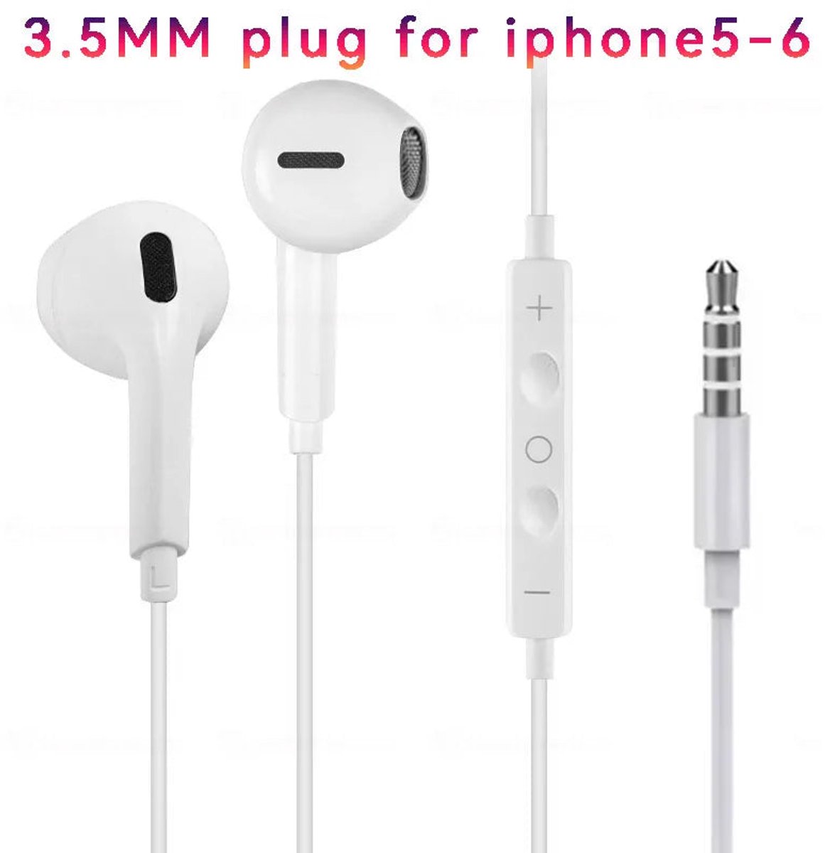 Quanyunzs - Bedrade Oordopjes - Met Microfoon - Bedieningsknop - Lightning - Voor iPhone Gebruikers - Model QZC1